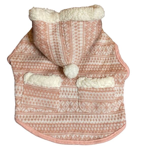 Sherpa-Lined Fair Isle Sweater Dog Coat - Picture 1 of 6